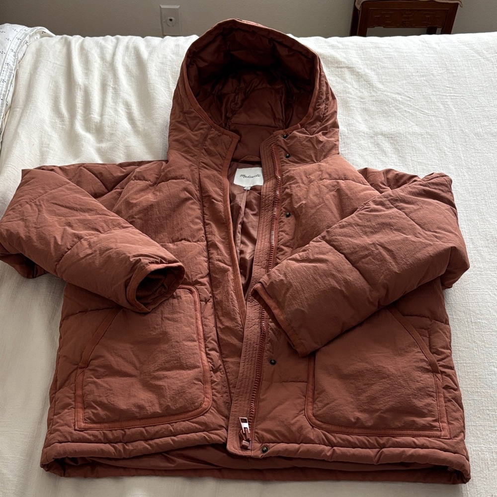 Madewell Rust Puffer Jacket